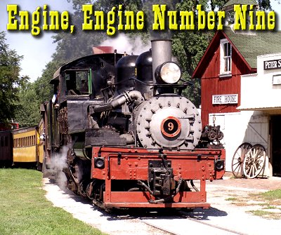 Engine, Engine Number 9.  This photo is from the Georgetown Loop Railroad site.  Click to go to their web page.